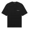 Tricou cu mânecă scurtă pentru bărbați Balenciaga SS21, culoare solidă, cu imprimeu logo, negru 612966TJV871070
