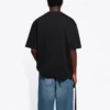 Tricou cu mânecă scurtă pentru bărbați Balenciaga SS21, culoare solidă, cu imprimeu logo, negru 612966TJV871070