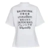 Tricou cu mânecă scurtă pentru bărbați Balenciaga SS21 Word, alb, 641613TJVI59040