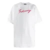 Tricou cu mânecă scurtă pentru bărbați, cu imprimeu cu logo Balenciaga, alb 583214TFV639783