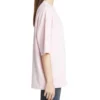 Tricou cu mânecă scurtă, roz, cu logo mic „Basic Alphabet” 571205TEV182014