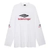 Tricou cu mâneci lungi 3B Sports Icon Oversized „Alb Negru Roșu” 720250TPVD79065