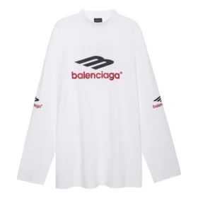 Tricou cu mâneci lungi 3B Sports Icon Oversized „Alb Negru Roșu” 720250TPVD79065