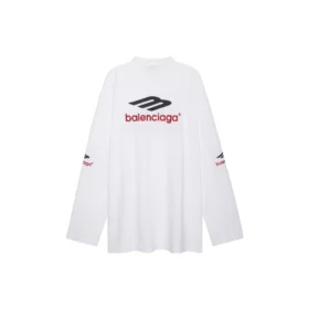 Tricou cu mâneci lungi 3B Sports Icon Oversized „Alb Negru Roșu” 720250TPVD79065
