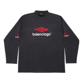 Tricou cu mâneci lungi 3B Sports Icon Oversized „Negru Roșu Alb” 720250TPVD71470