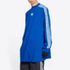 Tricou cu mâneci lungi Balenciaga x adidas Oversized „Blue” 728789TNVA65531