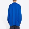 Tricou cu mâneci lungi Balenciaga x adidas Oversized „Blue” 728789TNVA65531