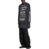Tricou cu mâneci lungi, croială medie, din metal, de tip DIY „Black White” 699191TPVO31569