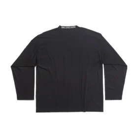 Tricou cu mâneci lungi, croială oversized „Black Faded” 739783TOVF49034