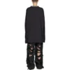 Tricou cu mâneci lungi, croială oversized „Black Faded” 739783TOVF49034