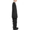 Tricou cu mâneci lungi, croială oversized „Black Faded” 739783TOVF49034