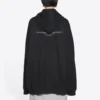 Tricou cu mâneci lungi, cu glugă, croi larg, Balenciaga FW21 pentru bărbați, negru 651799TJV910107