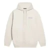 Tricou cu mâneci lungi din fleece Balenciaga pentru bărbați, alb cremos 600583TJVA89055