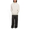 Tricou cu mâneci lungi din fleece Balenciaga pentru bărbați, alb cremos 600583TJVA89055
