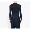 Tricou cu mâneci lungi elastic pentru bărbați Balenciaga, cu imprimeu simbolic creativ al logo-ului, negru 620966TIV491070