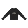 Tricou cu mâneci lungi Fashion Institute, croială medie „Black” 698124TMVH51073