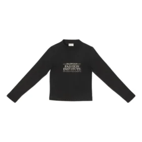 Tricou cu mâneci lungi Fashion Institute, croială medie „Black” 698124TMVH51073 Tricou cu mâneci lungi Fashion Institute, croială medie „Black” 698124TMVH51073