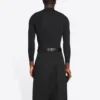 Tricou cu mâneci lungi Fashion Institute, croială medie „Black” 698124TMVH51073