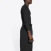Tricou cu mâneci lungi Fashion Institute, croială medie „Black” 698124TMVH51073