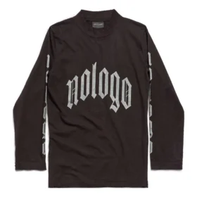 Tricou cu mâneci lungi fără logo „Negru-Gri” 788244TQVK51200 Tricou cu mâneci lungi fără logo „Negru-Gri” 788244TQVK51200