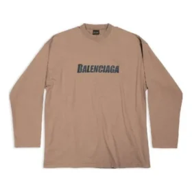 Tricou cu mâneci lungi și croi oversized „Khaki” 681046TNVL17761 Tricou cu mâneci lungi și croi oversized „Khaki” 681046TNVL17761