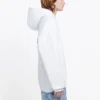 Tricou cu mâneci lungi și guler rotund pentru bărbați Balenciaga Back Alphabet cu glugă, alb, 556113TAV379000