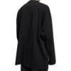Tricou cu mâneci lungi și guler supradimensionat „Black” 681046TNVL11070
