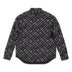 Tricou cu mâneci lungi și imprimeu Logomania pe toată suprafața „Negru” 662983TNLL11070