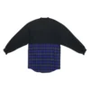 Tricou cu mâneci lungi și patch-uri BB Authentic „Black Blue” 698227TMM085212