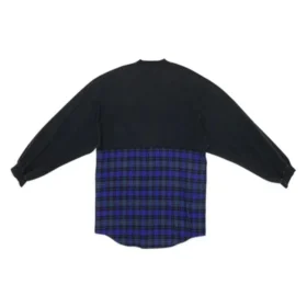 Tricou cu mâneci lungi și patch-uri BB Authentic „Black Blue” 698227TMM085212 Tricou cu mâneci lungi și patch-uri BB Authentic „Black Blue” 698227TMM085212