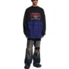 Tricou cu mâneci lungi și patch-uri BB Authentic „Black Blue” 698227TMM085212