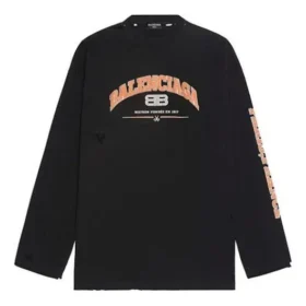Tricou cu mâneci lungi Maison Balenciaga „Negru” 681046TLVJ11074 Tricou cu mâneci lungi Maison Balenciaga „Negru” 681046TLVJ11074