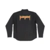 Tricou cu mâneci lungi Metallica, croială oversized „Negru-portocaliu” 699053TYB181000