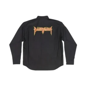 Tricou cu mâneci lungi Metallica, croială oversized „Negru-portocaliu” 699053TYB181000