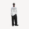 Tricou cu mâneci lungi oversized pentru bărbați, din colecția Balenciaga | NBA, în culorile alb/multicolor