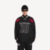 Tricou cu mâneci lungi pentru bărbați Balenciaga | colaborare NBA, croială oversized, în negru/multicolor