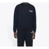Tricou cu mâneci lungi pentru bărbați Balenciaga cu imprimeu logo, negru 556147TBV141000