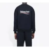 Tricou cu mâneci lungi pentru bărbați Balenciaga cu imprimeu logo, negru 556147TBV141000