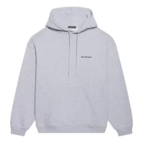 Tricou cu mâneci lungi pentru bărbați Balenciaga FW21 cu imprimeu logo, gri 600583TIV841167