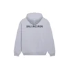 Tricou cu mâneci lungi pentru bărbați Balenciaga FW21 cu imprimeu logo, gri 600583TIV841167