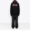 Tricou cu mâneci lungi pentru bărbați Balenciaga SS21 cu imprimeu alfabetic, negru 570811TJVL61070