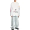 Tricou cu mâneci lungi „Upside Down” „Alb” 698155TMVC99000