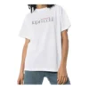 Tricou cu mâneci scurte, alb, cu imprimeu cu litere pe față 612965TIV829000