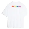 Tricou cu mâneci scurte Balenciaga Tech pentru bărbați, alb, 556133TDV209000