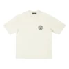Tricou cu mâneci scurte și logo Scissor Crest „Cream” 612966TMVA29069