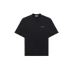 Tricou cu mâneci scurte, imprimeu cu litere, negru 641532TJVL41000