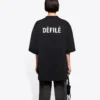 Tricou cu mâneci scurte, imprimeu cu litere, negru 641532TJVL41000