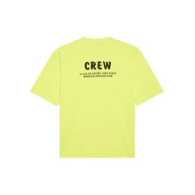 Tricou cu mâneci scurte pentru bărbați Balenciaga, cu imprimeu alfabetic, verde fluorescent 620969TIVG97072