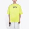 Tricou cu mâneci scurte pentru bărbați Balenciaga, cu imprimeu alfabetic, verde fluorescent 620969TIVG97072