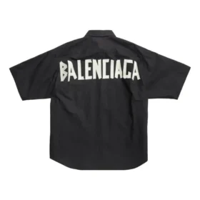 Tricou cu mâneci scurte, Tape Type, croială largă „Black” 738761TNM601000 Tricou cu mâneci scurte, Tape Type, croială largă „Black” 738761TNM601000